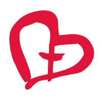 Yhteisvastuukeräyksen logo: punainen sydän, jossa risti keskellä