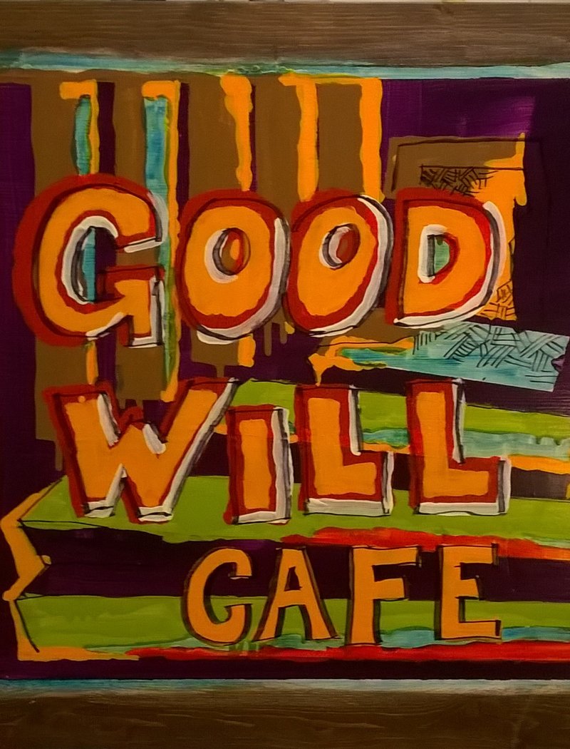 Värikäs teksti: Good will cafe