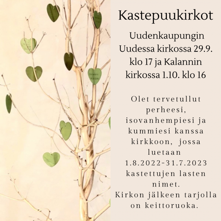 Kastepuukirkon mainos