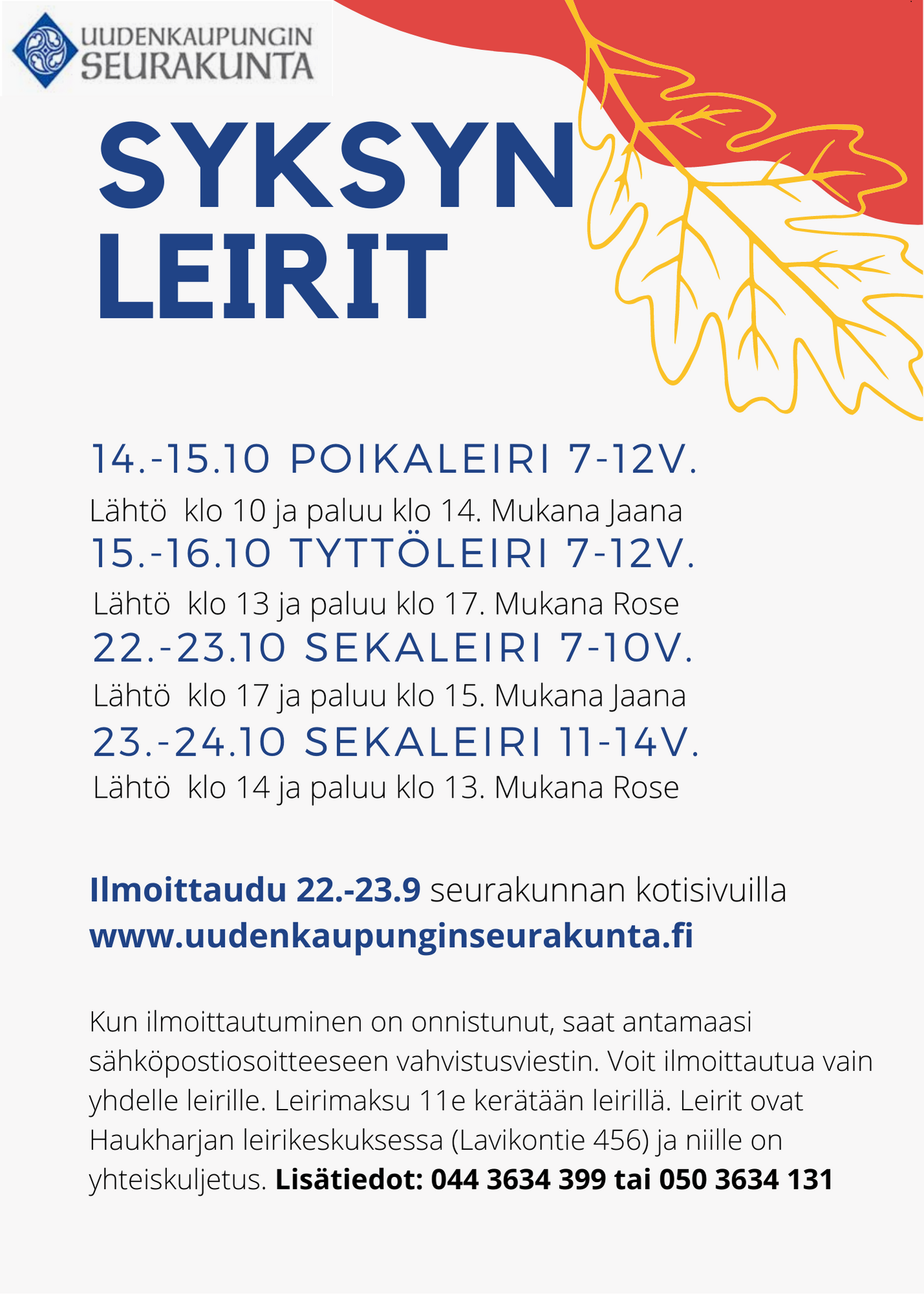 Tyttöleiri 7-12v. Leirimainos