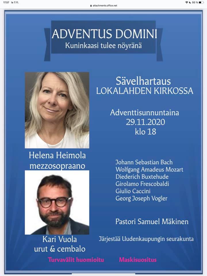 Sävelhartaus Lokalahden kirkossa juliste