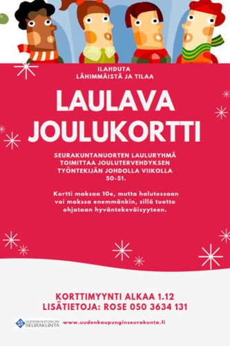 Laulavien joulukorttien myynti alkaa