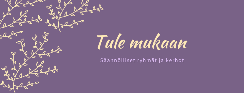 Tule mukaan bannerikuva säännöllinen toiminta uudenkaupungin seurakunta