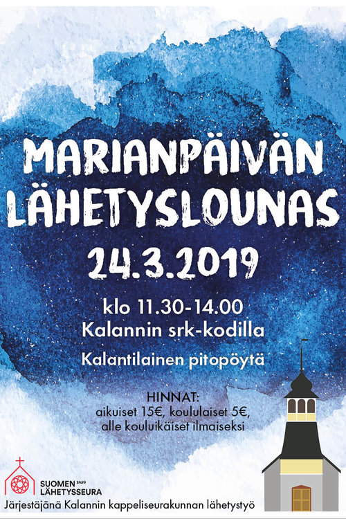 Lähetyslounas järjestetään Kalannin seurakuntakodilla. 